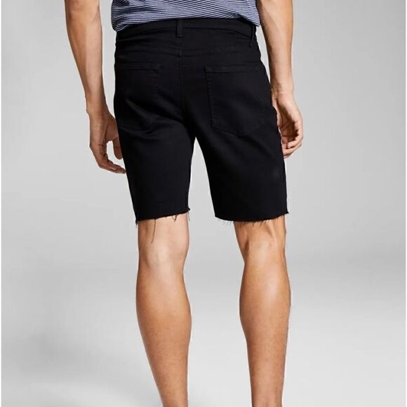 AND NOW THIS Men's 8" Denim Shorts black jeans short 29 New - Picture 4 of 6